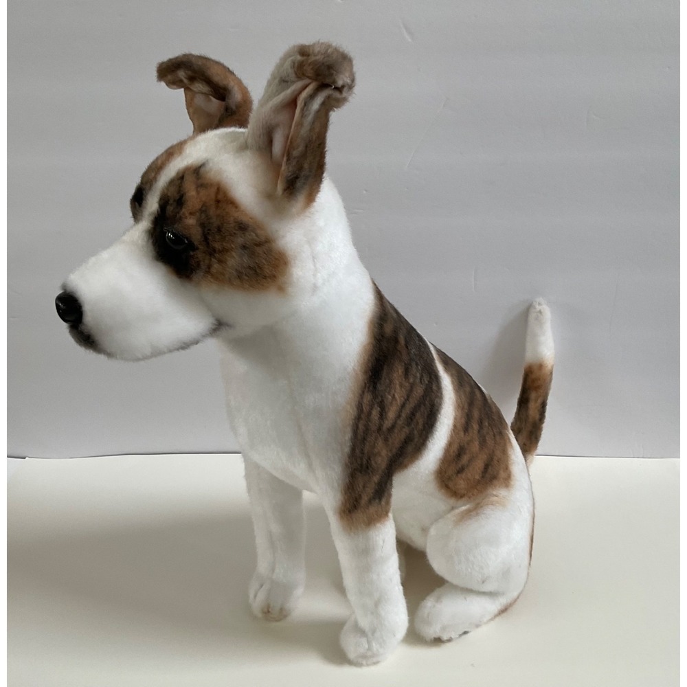 Cuddle Clones Plush Dog Realistic Jack Russell Terrier Scout Sitting READ
